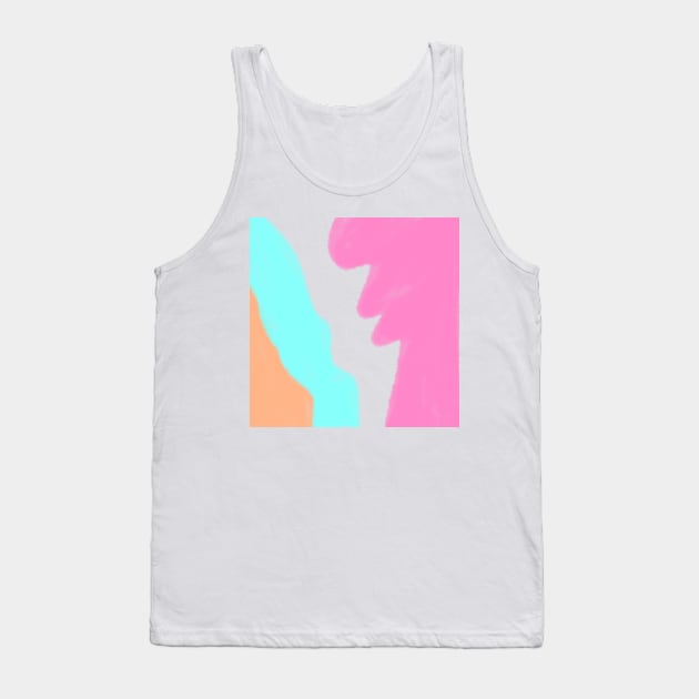 Pink blue orange abstract watercolor art Tank Top by Artistic_st